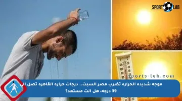 موجة شديدة الحرارة تضرب مصر السبت.. درجات حرارة القاهرة تصل إلى 39 درجة، هل أنت مستعد؟